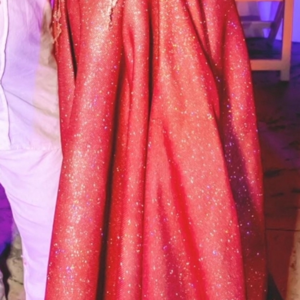 Golden orange sparkling dress - Picture 5 of 5